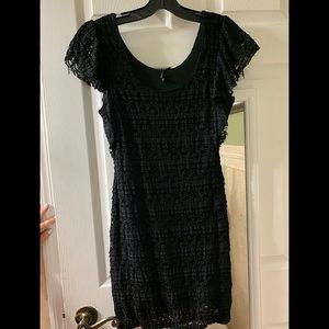 Black Casual Lace Dress